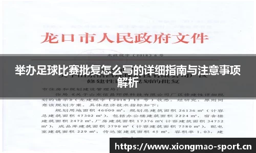 举办足球比赛批复怎么写的详细指南与注意事项解析